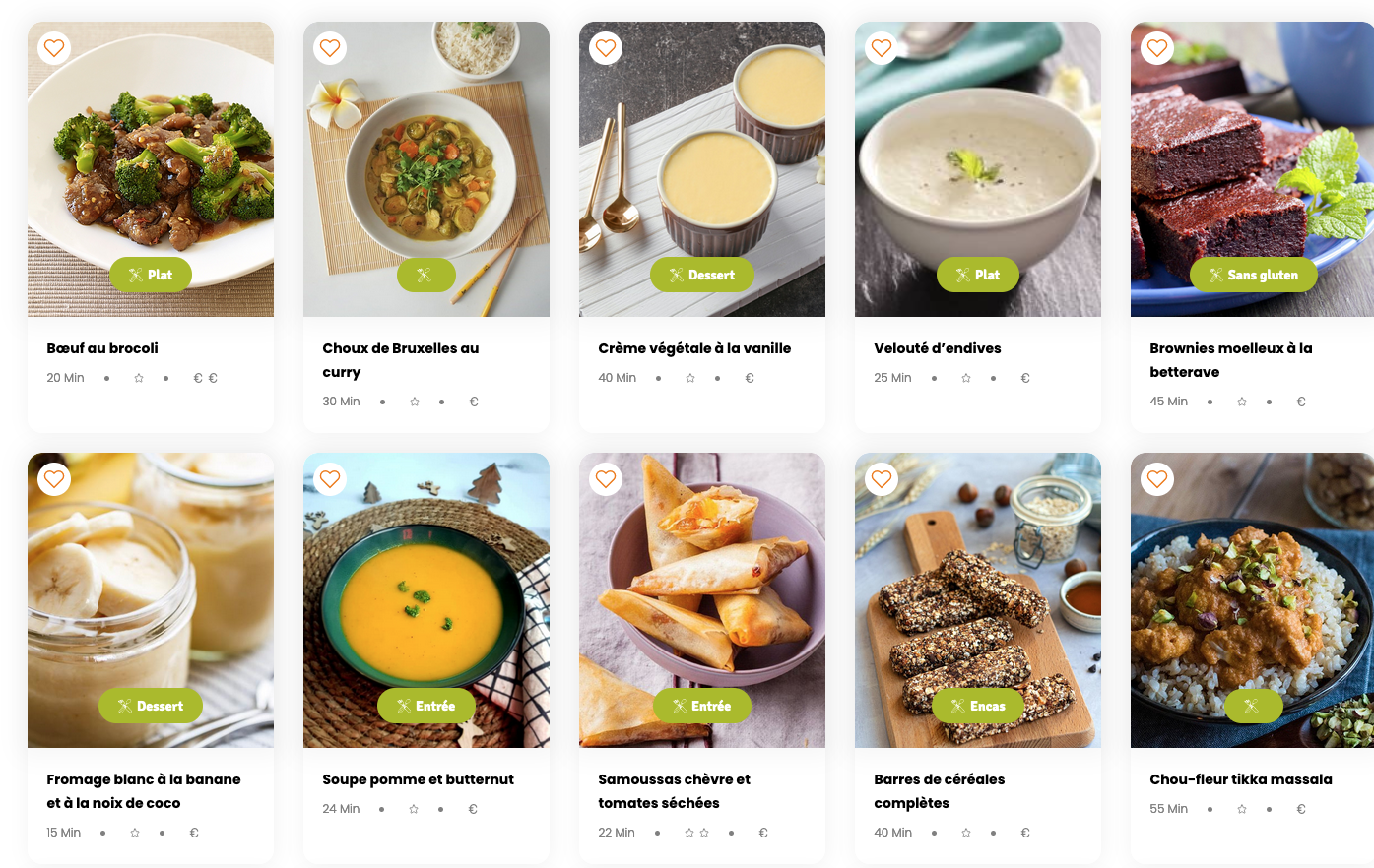 menu pour la famille