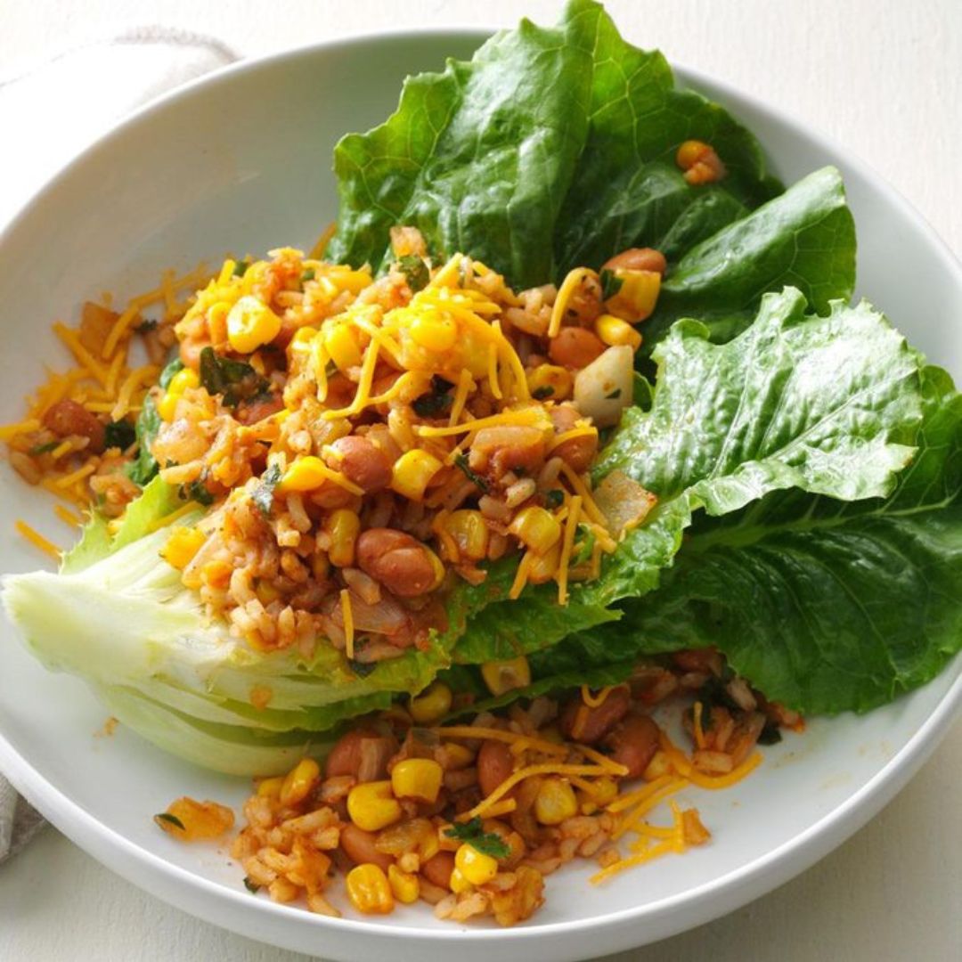 Salade tiède de riz et pintos